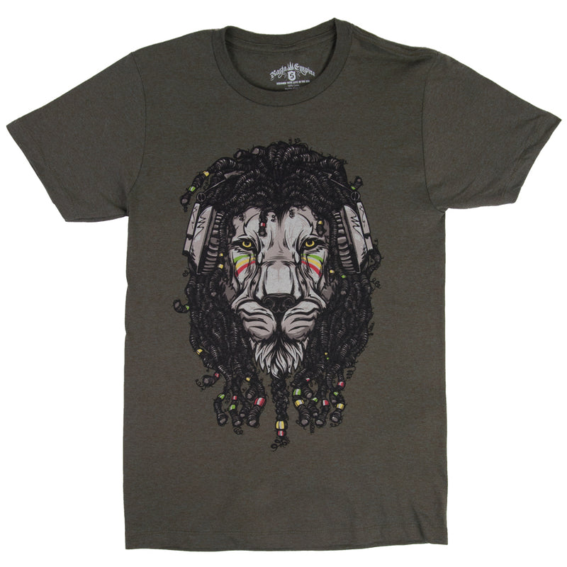 T shirt.     RASTAEMPIRE REGGAE LION BROWN