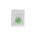 PLASTIC BAG ZIP LOCK- WEED LEAF