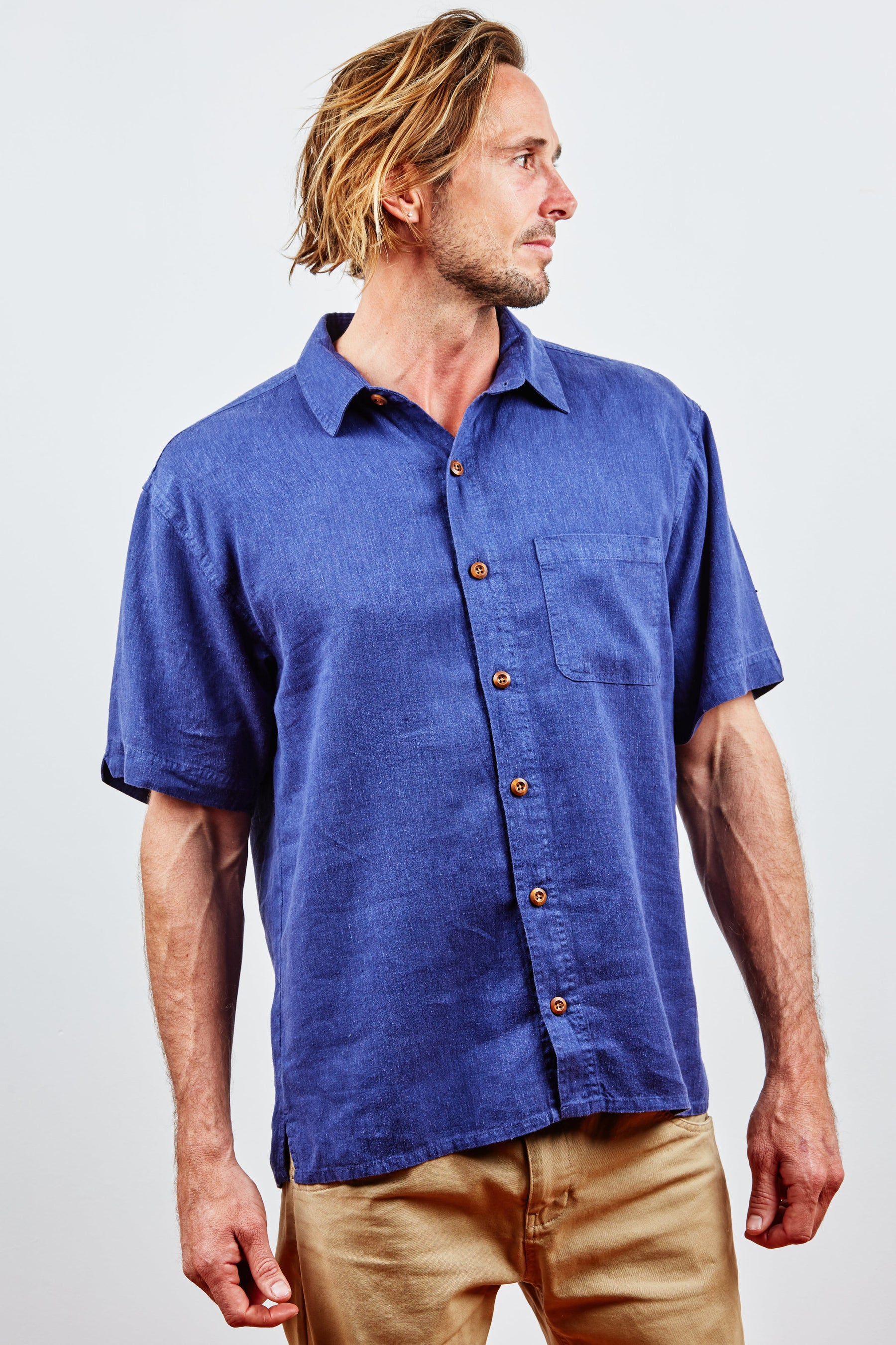 Buy Hemp Clothing Australia Mens Heritage Shirt - Natural Online