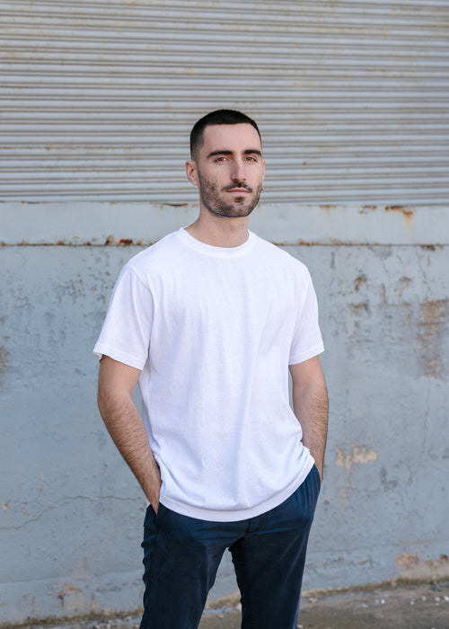 Hemp Boxy Tee / White