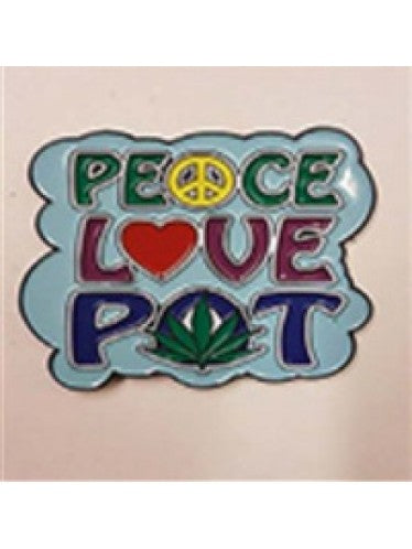 Peace Love Pot Hat Pin