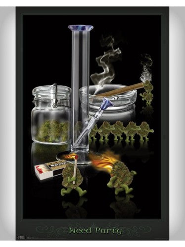 Weed Party Blockmount Poster