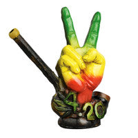 Novelty Peace Hand 420 Handcrafted Pipe | 5"