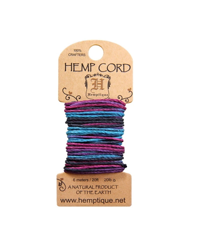 Hemp Cord Mini Card Variegated #20 ⌀ 1mm - Party