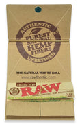 RAW Hemp Rolling Papers Artesano 1 1/4 + Filter Tips + Tray
