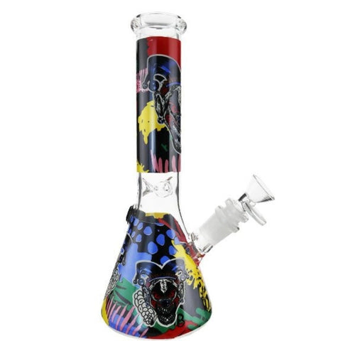 Killer Clown Glass Beaker Waterpipe DU-12530-D
