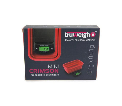 TRUWEIGH MINI CRIMSON COLLAPSIBLE BOWL 100G X 0.01G - BLACK / RED BOWL