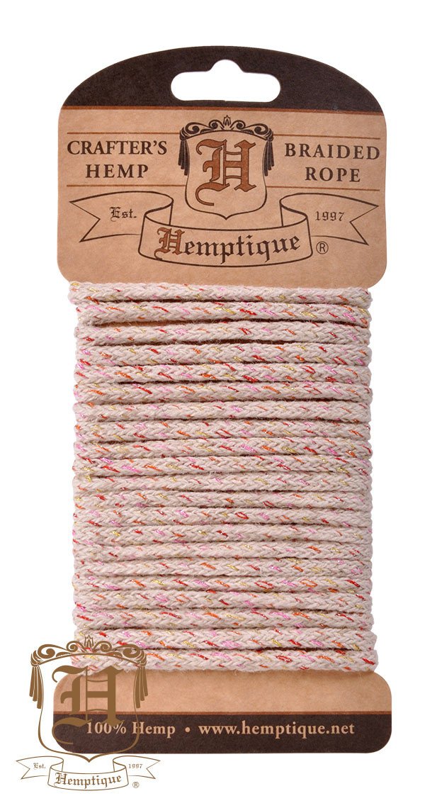 Braided Hemp Rope Card 4mm

 - Bright Lights