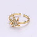 Mary Jane Ring | Studded Cannabis Ring