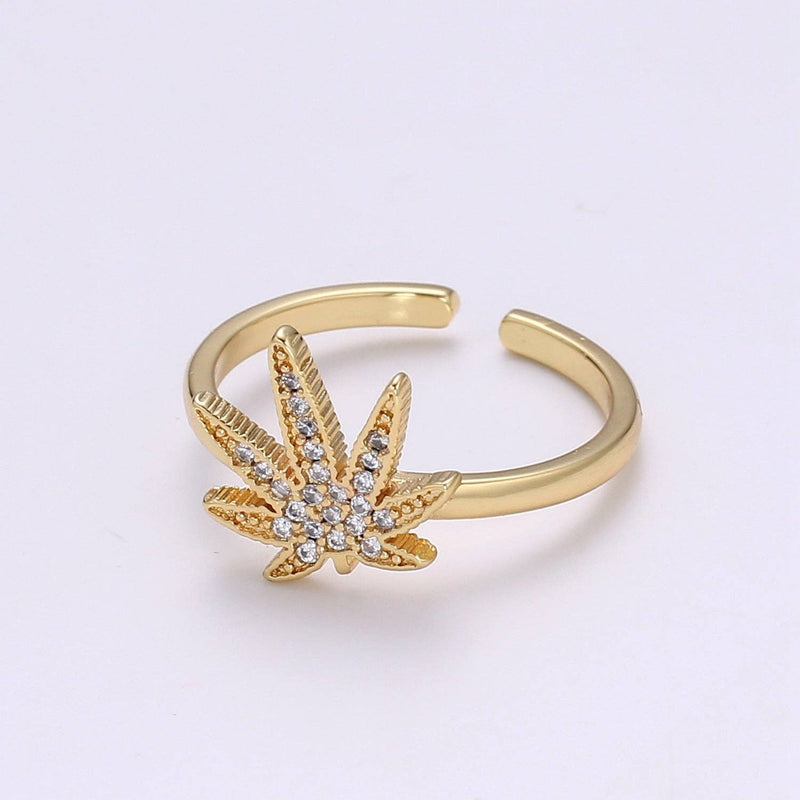 Mary Jane Ring | Studded Cannabis Ring