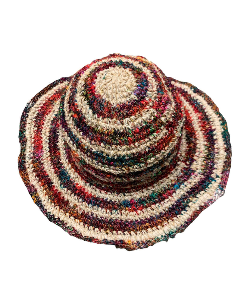 Cotton Hemp Silk Trim Hat DS114