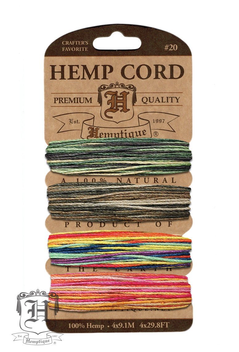 Hemp Cord Card Variegated #10/#20 ⌀ .5mm/1mm
- Festival