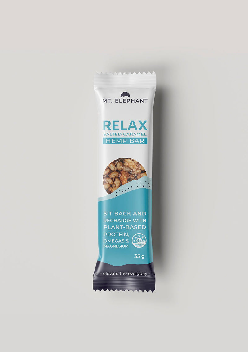 Mt Elephant – Relax Salted Caramel Hemp Nut Bar