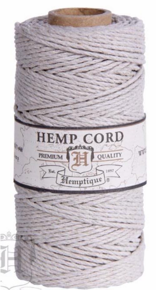 Hemp Cord 62.5 Meters - Natural 1.8 mm thick