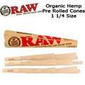 RAW  Pre-Rolled Organic Hemp Cones, 1 1/4 size - 6 Pack