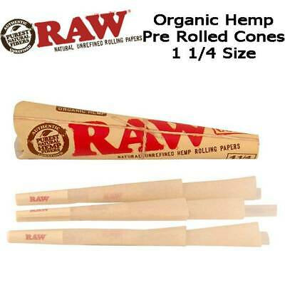 RAW      Pre-Rolled Organic Hemp Cones, 1 1/4 size - 6 Pack