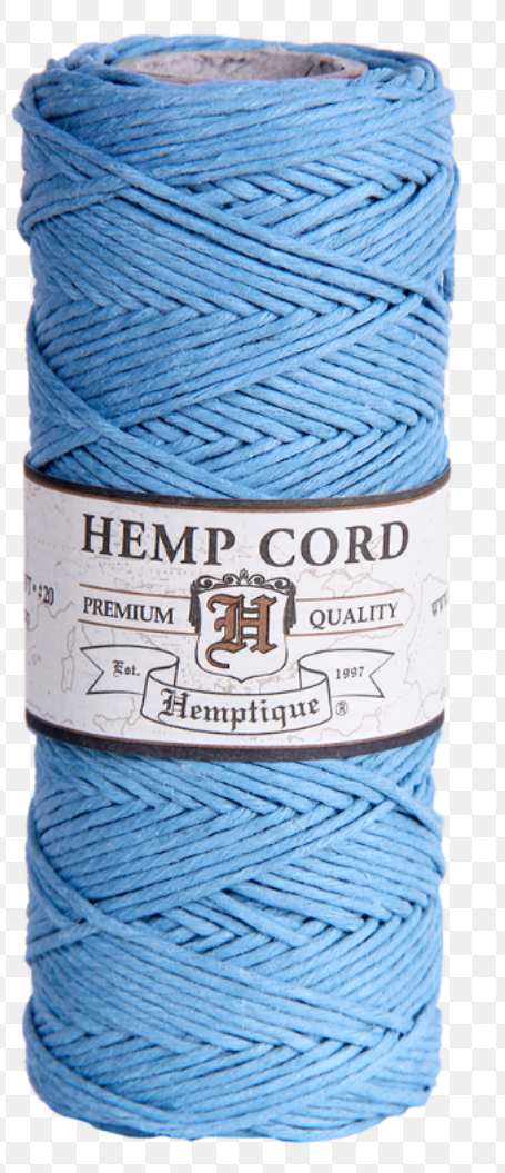 Hemp Cord #20 62 meters - Light Blue