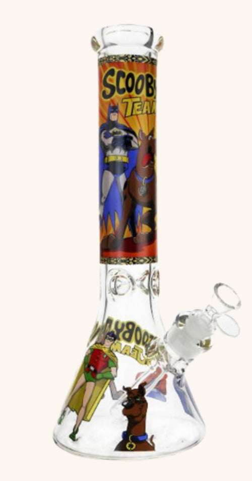 Batman and Scooby Glass Beaker