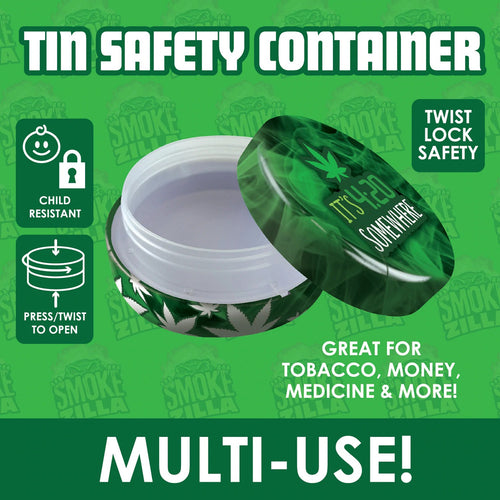 Smokezilla Tin Safety Container - 3”