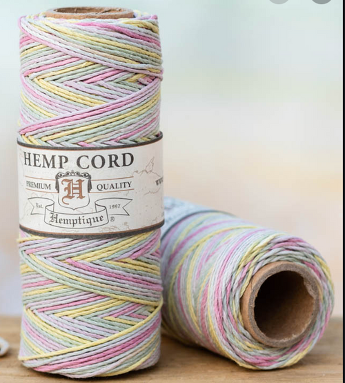Hemp Cord 62.5 meters - Baby Pastel