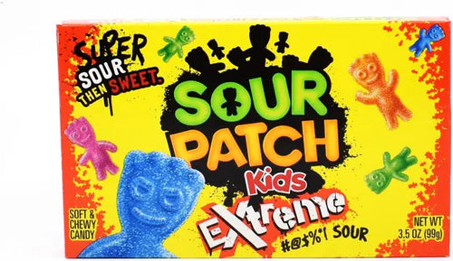 Sour Patch Kids Extreme Sour USA 99g Theatre Box Super Sour Then Sweet Soft And Chewy Candy