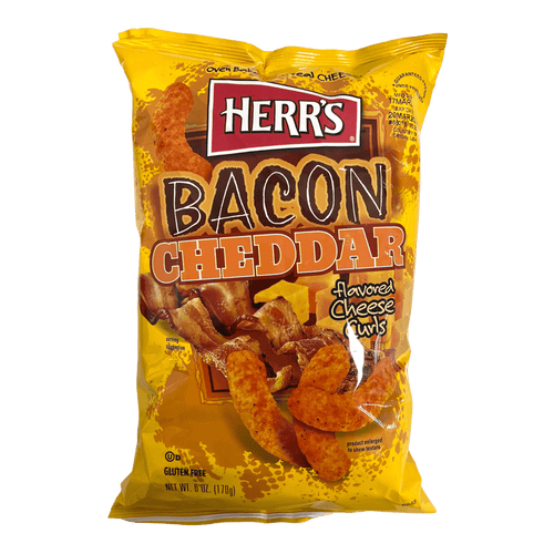 HERR'S BACON CHEDDAR FLAVORED CHEESE CURLS