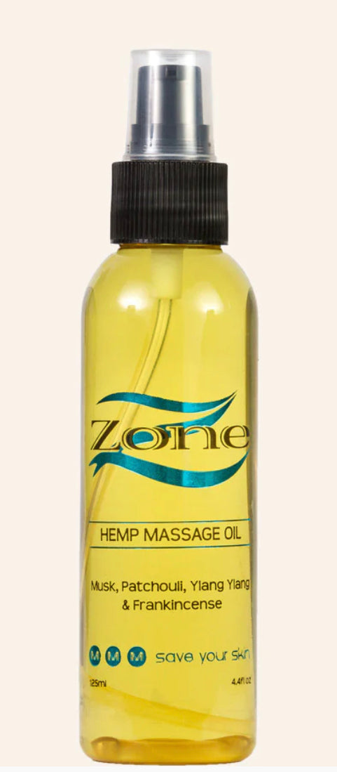 Zone Hemp Massage Oil 125ml