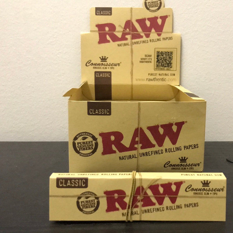 RAW.   classic king size slim + tips