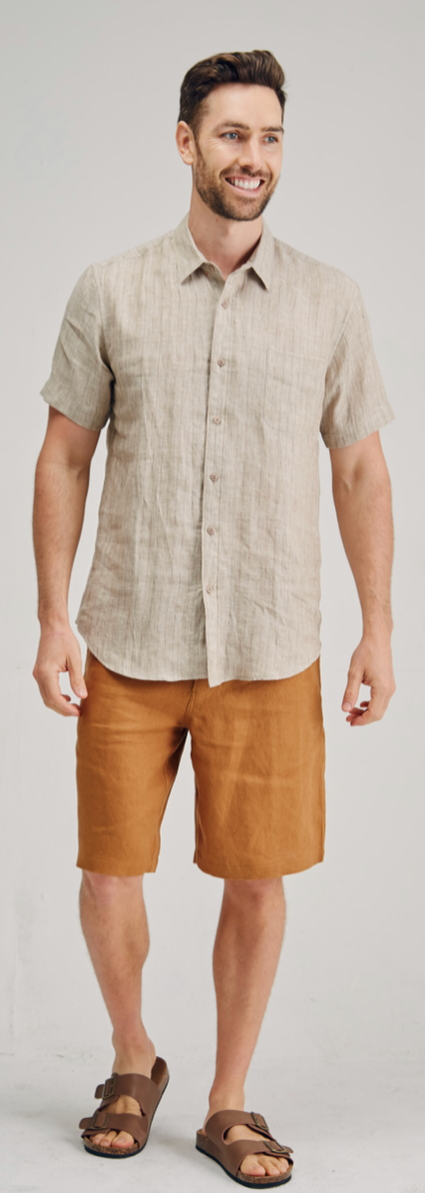 MST2121 Men’s 100% Hemp Pin Stripe Shirt