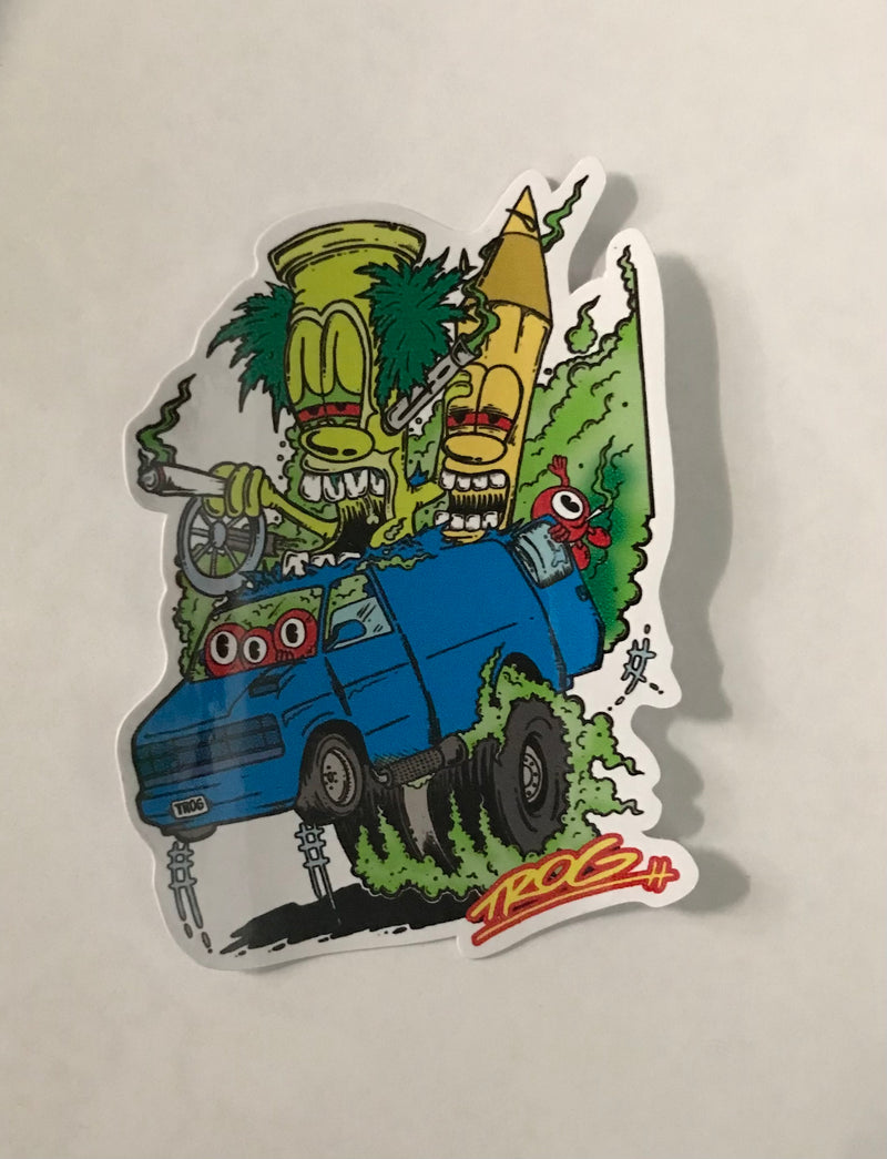 Sticker.    Clownie Van - Trog Sticker