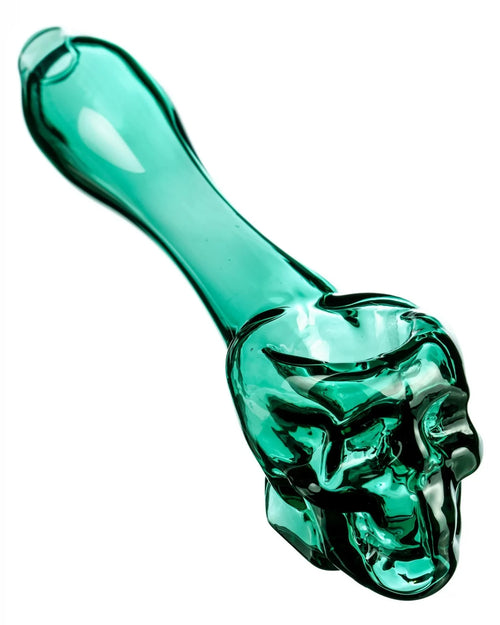 Glass pipe . Skull Mini Spoon Glass Pipe 11cm DU-21092