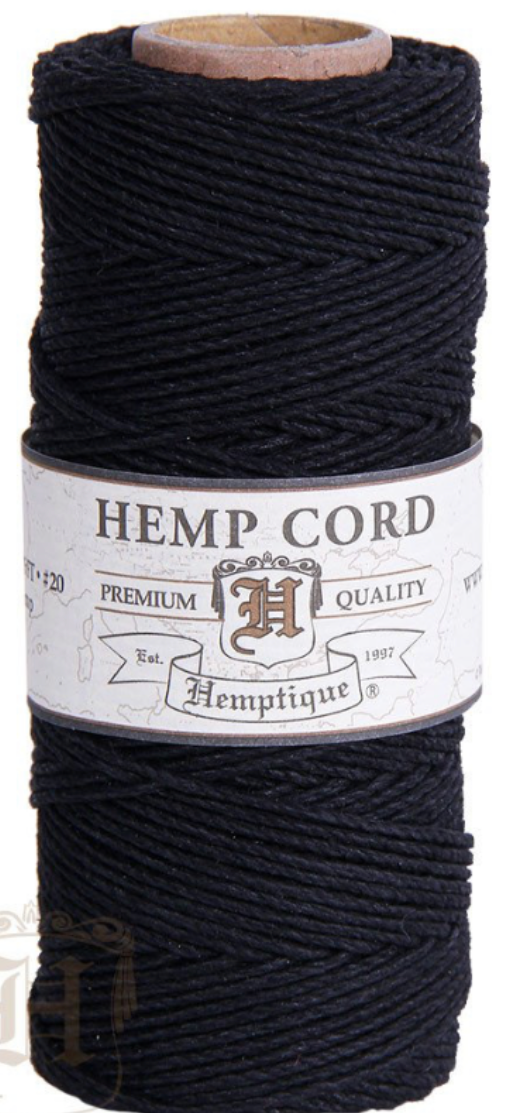 Hemp Cord 62.5 Meters - Black