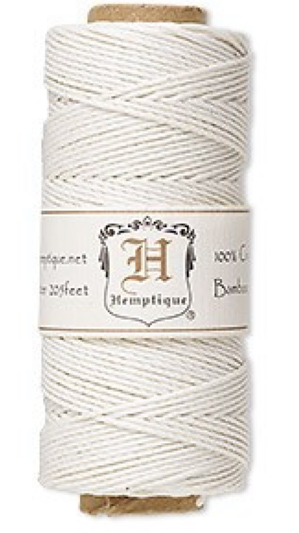 Hemp Cord #20 62m - White