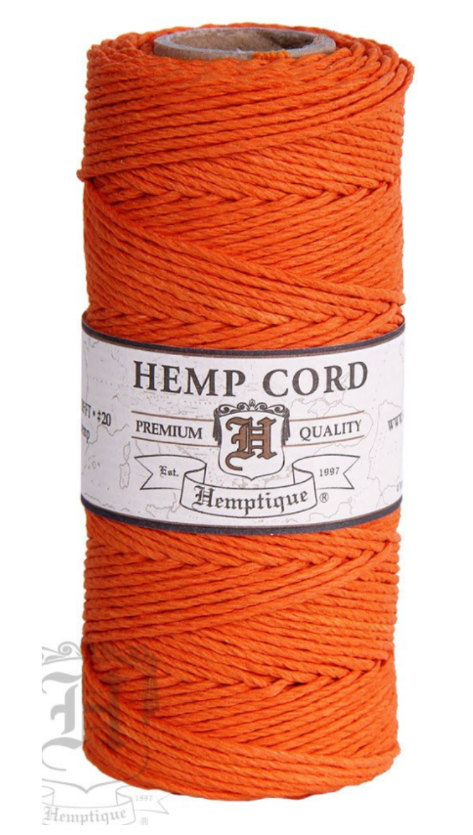 Hemp Cord #20 62m - Orange