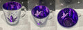 Metallic Silver Purple Leaf Galaxy Mug