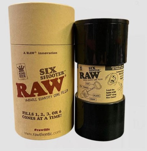 RAW Six Shooter Cone Filler Smoking Tube Filling