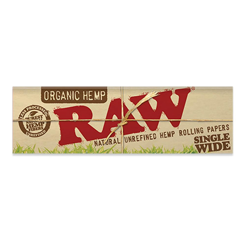 RAW Organic Hemp Rolling Papers Single Wide Single Window