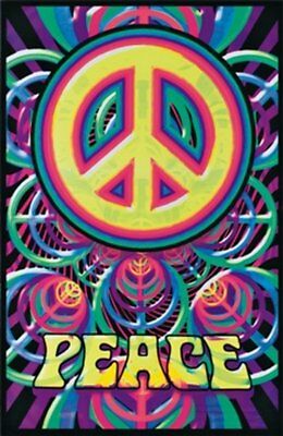 Poster block mounted.      Peace Sign Blacklight  