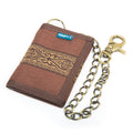 Hemp Tri-fold Chain Wallet

 - Brown with tribal trim